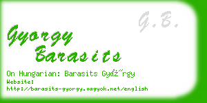 gyorgy barasits business card